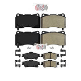 AmeriBRAKES Front Rear Semi-Metallic Disc Brake Pads Kit For 2009 Pontiac G8 GXP KNF-100744