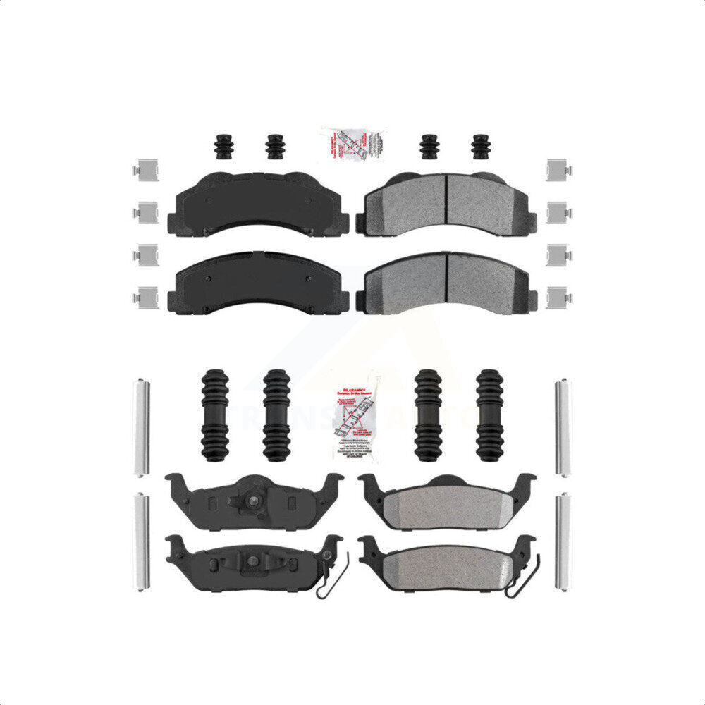 AmeriBRAKES Front Rear Semi-Metallic Disc Brake Pads Kit For 2010-2011 Ford F-150 KNF-101561