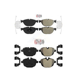 AmeriBRAKES Front Rear Semi-Metallic Disc Brake Pads Kit For 2012-2013 BMW 528i xDrive With Performance Brakes KNF-100746