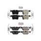 AmeriBRAKES Front Rear Semi-Metallic Disc Brake Pads Kit For 2012 BMW 320i KNF-101455