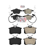 AmeriBRAKES Front Rear Semi-Metallic Disc Brake Pads Kit For Audi A4 Quattro A6 S4 KNF-100451