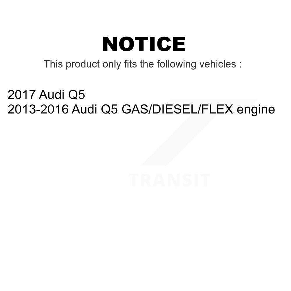 AmeriBRAKES Front Rear Semi-Metallic Disc Brake Pads Kit For Audi Q5 KNF-100141