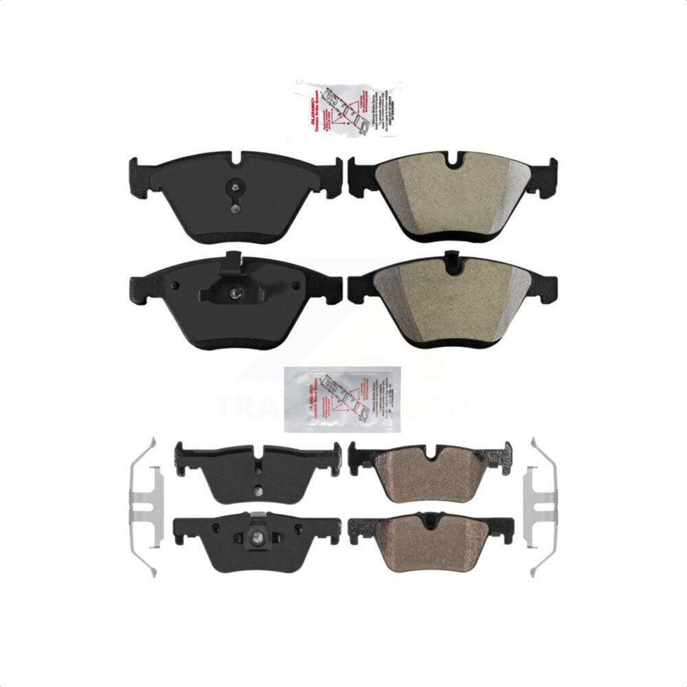AmeriBRAKES Front Rear Semi-Metallic Disc Brake Pads Kit For BMW 328i Without Blue Painted Calipers KNF-101456