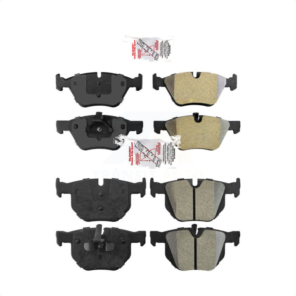 AmeriBRAKES Front Rear Semi-Metallic Disc Brake Pads Kit For BMW 330i 330xi 335xi KNF-101186