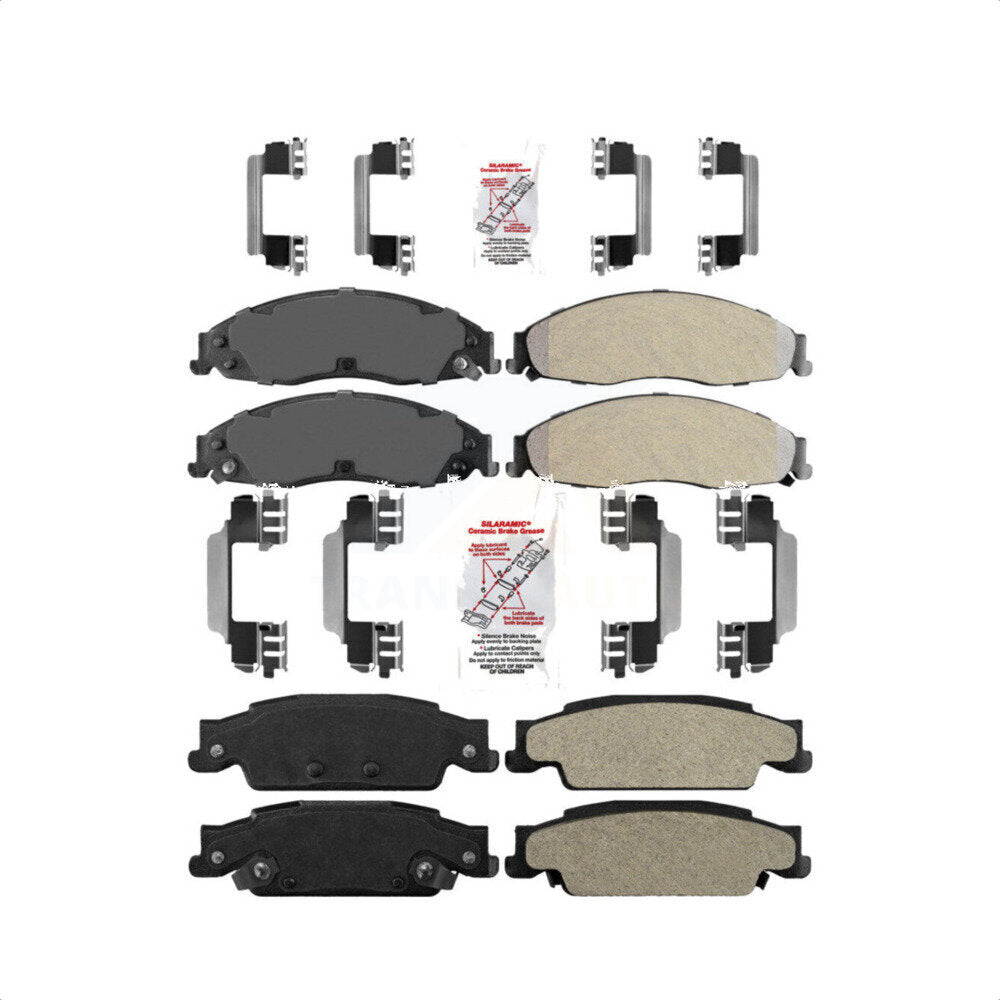 AmeriBRAKES Front Rear Semi-Metallic Disc Brake Pads Kit For Cadillac Pontiac Grand Prix CTS STS KNF-100548