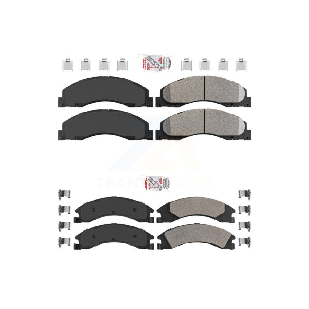 AmeriBRAKES Front Rear Semi-Metallic Disc Brake Pads Kit For Ford E-350 Super Duty E-250 E-150 E-450 Econoline KNF-101313