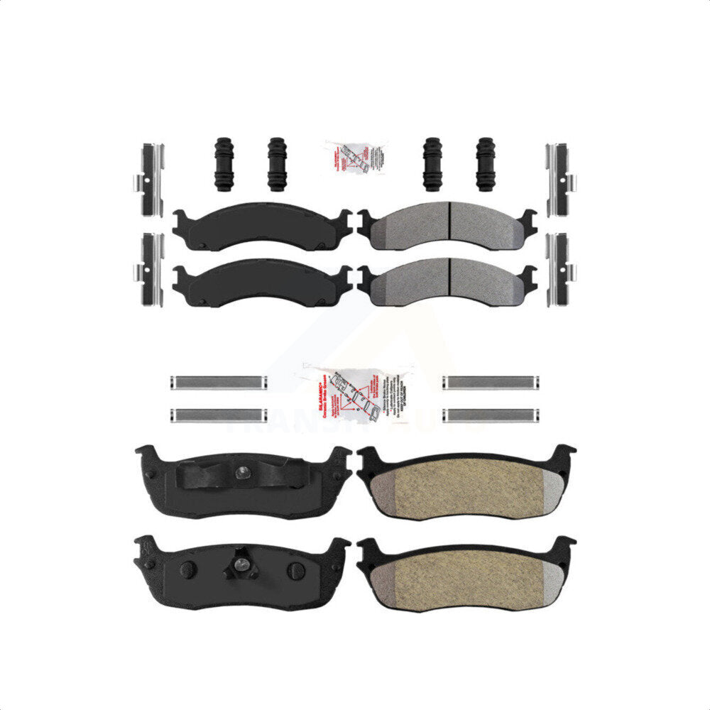 AmeriBRAKES Front Rear Semi-Metallic Disc Brake Pads Kit For Ford F-250 HD KNF-101606