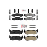 AmeriBRAKES Front Rear Semi-Metallic Disc Brake Pads Kit For Ford F-250 HD KNF-101606