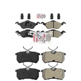 AmeriBRAKES Front Rear Semi-Metallic Disc Brake Pads Kit For Ford Focus KNF-100262