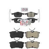 AmeriBRAKES Front Rear Semi-Metallic Disc Brake Pads Kit For Ford Focus KNF-100286