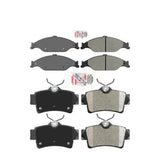 AmeriBRAKES Front Rear Semi-Metallic Disc Brake Pads Kit For Ford Mustang KNF-100978