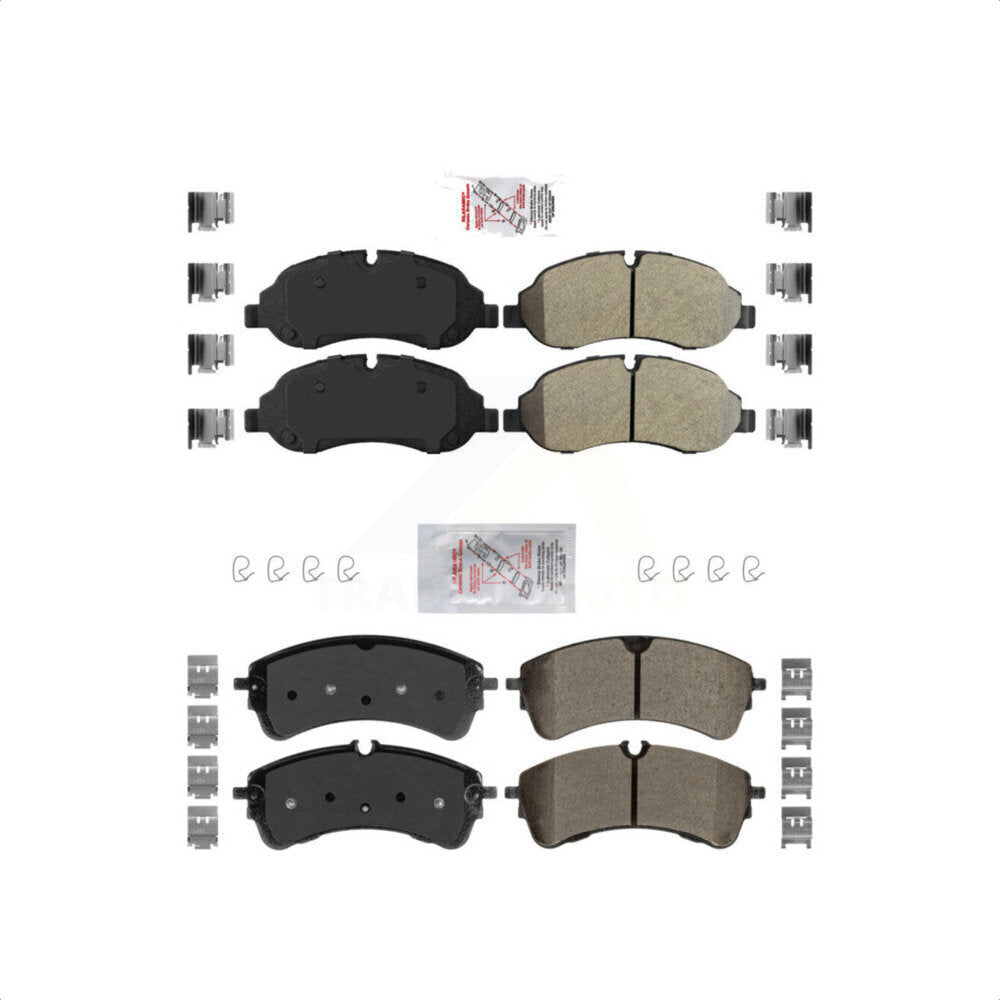 AmeriBRAKES Front Rear Semi-Metallic Disc Brake Pads Kit For Ford Transit-350 HD KNF-101687