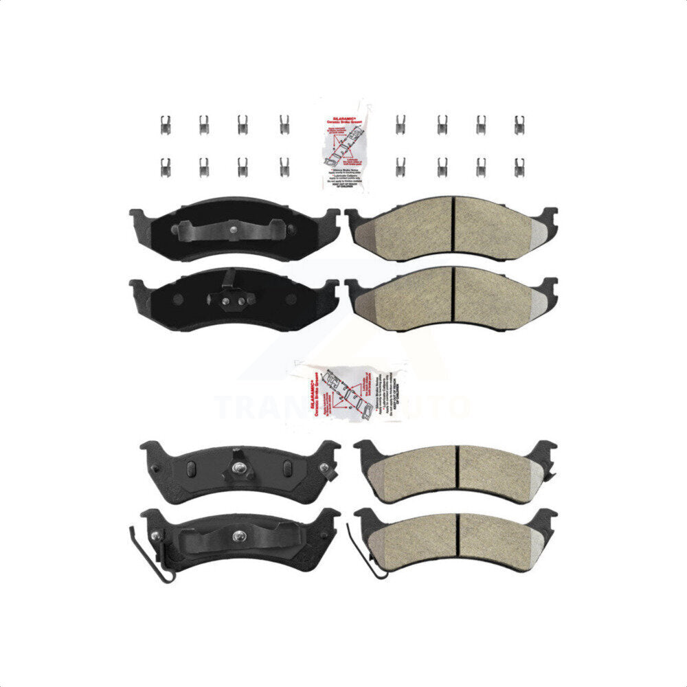 AmeriBRAKES Front Rear Semi-Metallic Disc Brake Pads Kit For Jeep Grand Cherokee KNF-101246