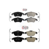 AmeriBRAKES Front Rear Semi-Metallic Disc Brake Pads Kit For Mercedes-Benz E350 C300 C250 C350 E550 E400 KNF-100886