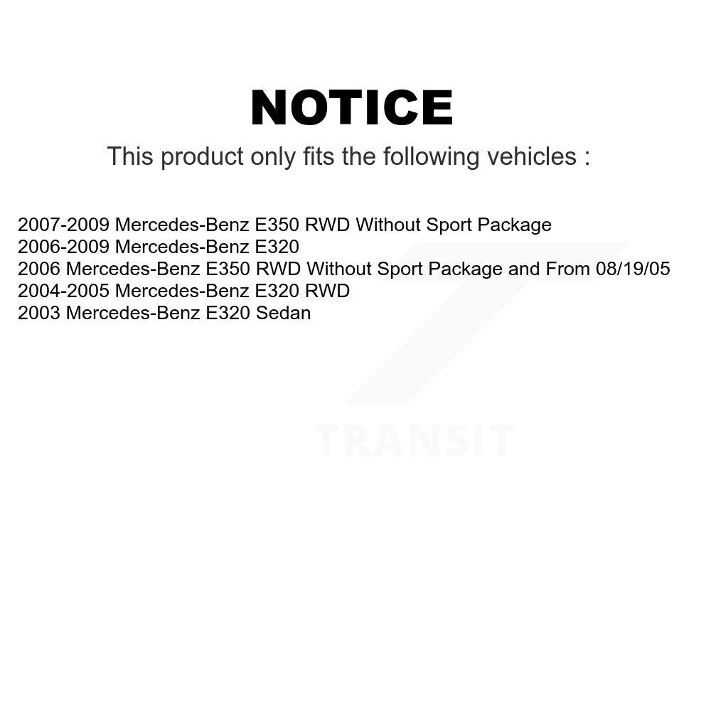 AmeriBRAKES Front Rear Semi-Metallic Disc Brake Pads Kit For Mercedes-Benz E350 E320 KNF-100420