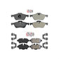 AmeriBRAKES Front Rear Semi-Metallic Disc Brake Pads Kit For Mini Cooper With 276mm Diameter Rotor KNF-100678