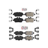 AmeriBRAKES Front Rear Semi-Metallic Disc Brake Pads Kit For Mini Cooper With 280mm Diameter Rotor KNF-100674