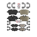 AmeriBRAKES Front Rear Semi-Metallic Disc Brake Pads Kit For Mini Cooper With 294mm Diameter Rotor KNF-100676