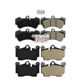 AmeriBRAKES Front Rear Semi-Metallic Disc Brake Pads Kit For Porsche Cayenne Volkswagen Touareg With 330mm Diameter Rotor KNF-100229