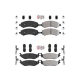 AmeriBRAKES Front Rear Semi-Metallic Disc Brake Pads Kit For Ram 1500 Dodge Classic Durango Chrysler Aspen KNF-101003