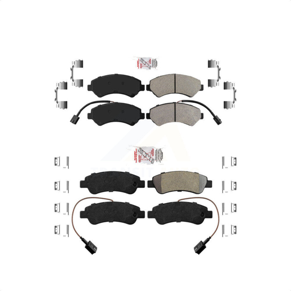 AmeriBRAKES Front Rear Semi-Metallic Disc Brake Pads Kit For Ram ProMaster 1500 2500 3500 KNF-101389