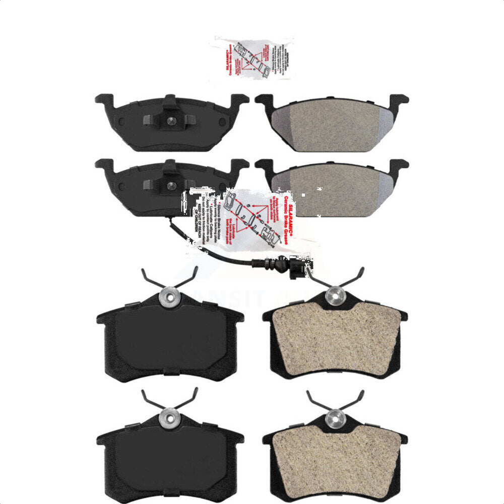 AmeriBRAKES Front Rear Semi-Metallic Disc Brake Pads Kit For Volkswagen Beetle Jetta KNF-100731