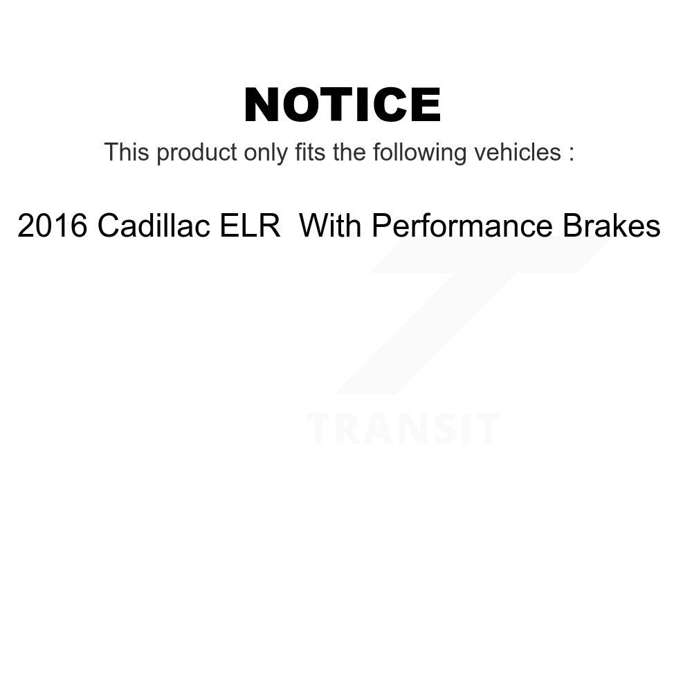 AmeriBRAKES Front Semi-Metallic Rear Ceramic Disc Brake Pads Kit For 2016 Cadillac ELR With Performance Brakes KNF-101545