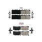 AmeriBRAKES Front Semi-Metallic Rear Ceramic Disc Brake Pads Kit For 2019 Chevrolet Corvette Stingray With Composite Brakes KNF-101533