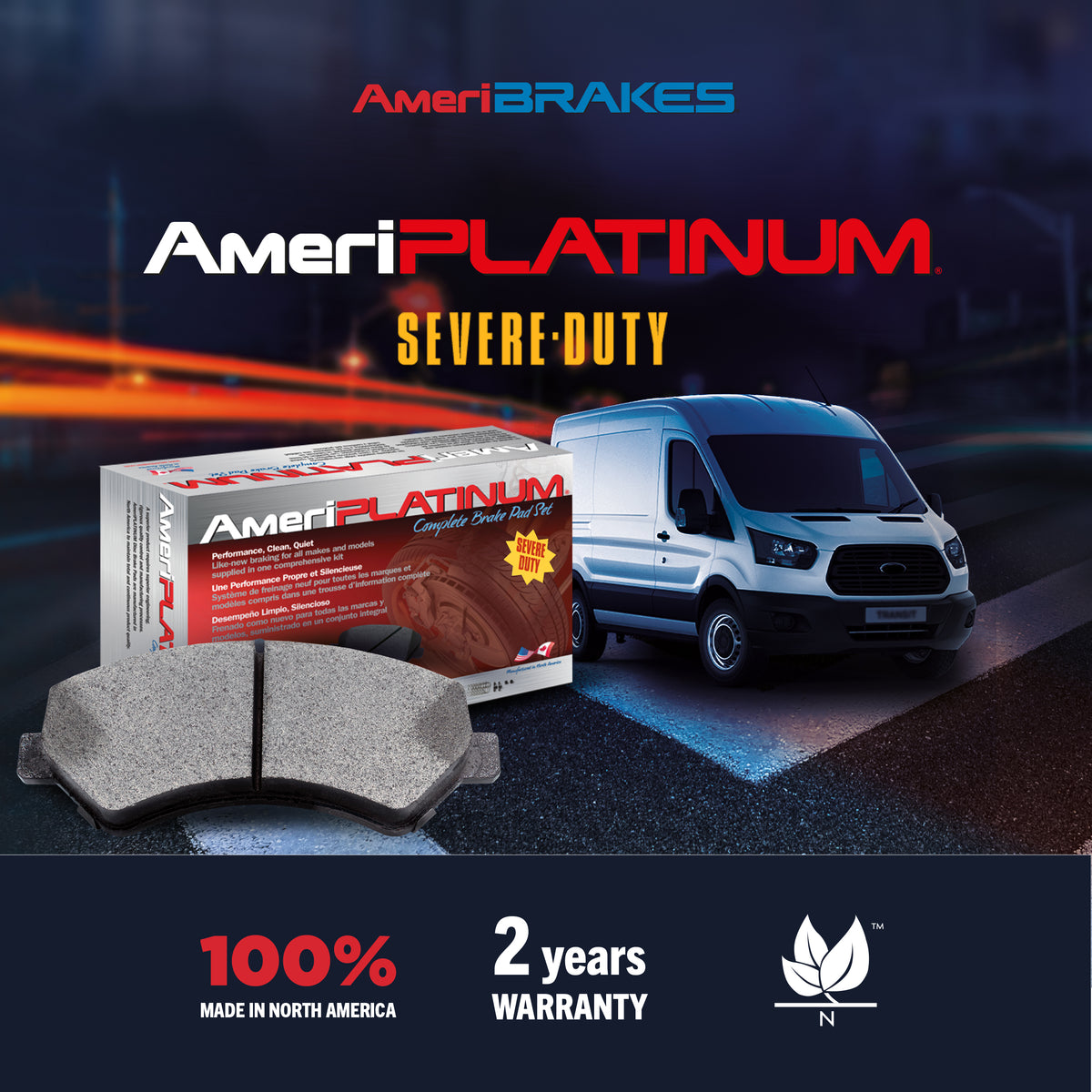 AmeriBRAKES Front Semi-Metallic Rear Ceramic Disc Brake Pads Kit For Cadillac XTS KNF-101608