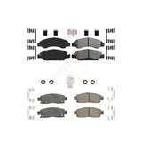AmeriBRAKES Front Semi-Metallic Rear Ceramic Disc Brake Pads Kit For Cadillac XTS KNF-101608