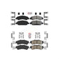 AmeriBRAKES Front Semi-Metallic Rear Ceramic Disc Brake Pads Kit For Chevrolet Silverado 1500 GMC Sierra Classic Drum rear brakes KNF-101613