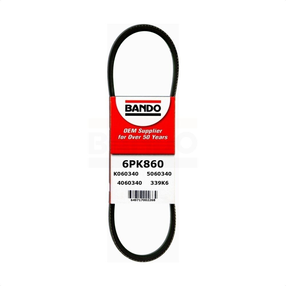 Alternator Accessory Drive Belt BAN-6PK860 For Honda Civic Porsche 928