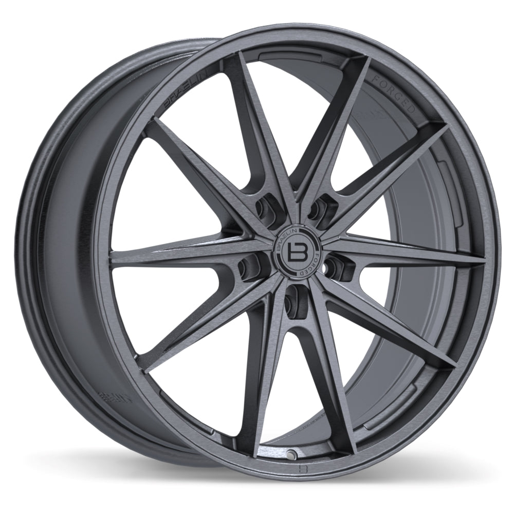 Braelin Brushed Matte Carbon Grey BRF1 20x9.0 5x112mm +40 66.6mm BRU / MMF