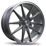 Braelin Brushed Matte Carbon Grey BRF1 20x9.0 5x114.3mm +25 60.1mm BRU / MMF