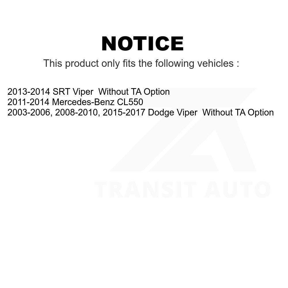 Ceramic Disc Brake Pads TEC-968 For Viper Dodge Mercedes-Benz CL550 SRT