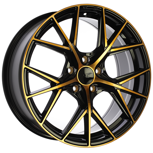 DAI Wheels A-Spec Gloss Black - Machined Face - Bronze FaceDW1241708 | Size: 17x7.5 | Bolt Pattern: 5x114.3 | Offset: 42 | Center Bore: 67.1
