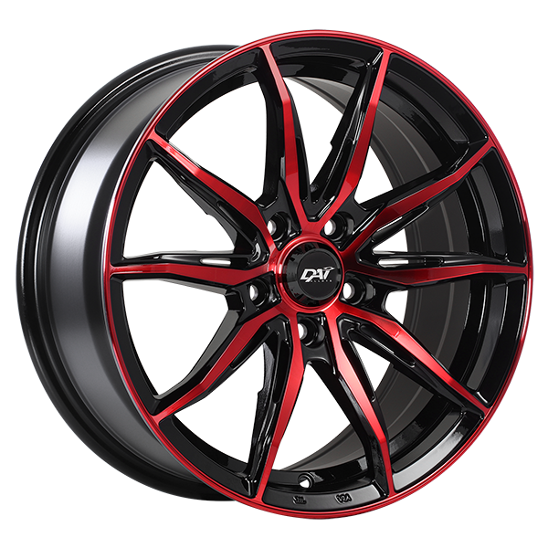 DAI Wheels FRANTIC Gloss Black - Machined Face - Red FaceDW11518002 | Size: 18x8.0 | Bolt Pattern: 5x114.3 | Offset: 40 | Center Bore: 73.1