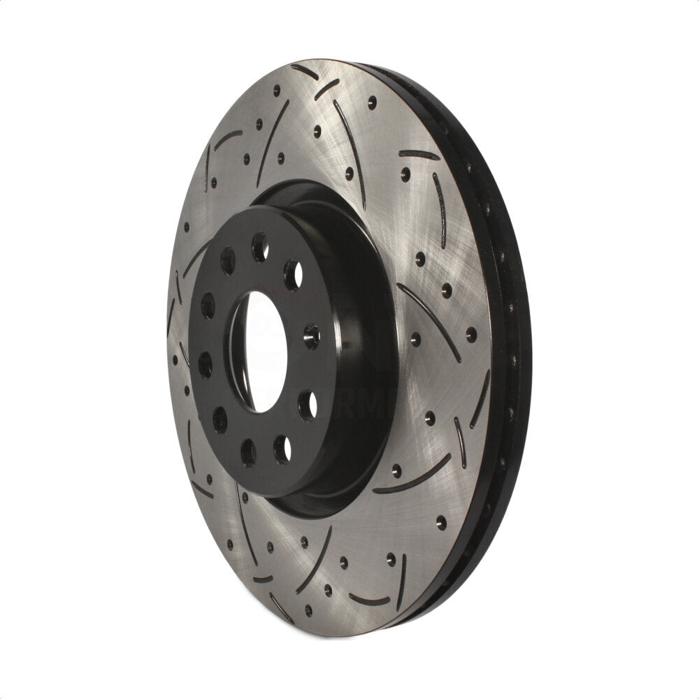 Front Disc Brake Rotor DS1-980383 For Volkswagen Jetta Passat Audi Tiguan GTI Beetle CC A3 Q3 Eos Quattro Golf Alltrack TT Sportback e-tron Limited Taos