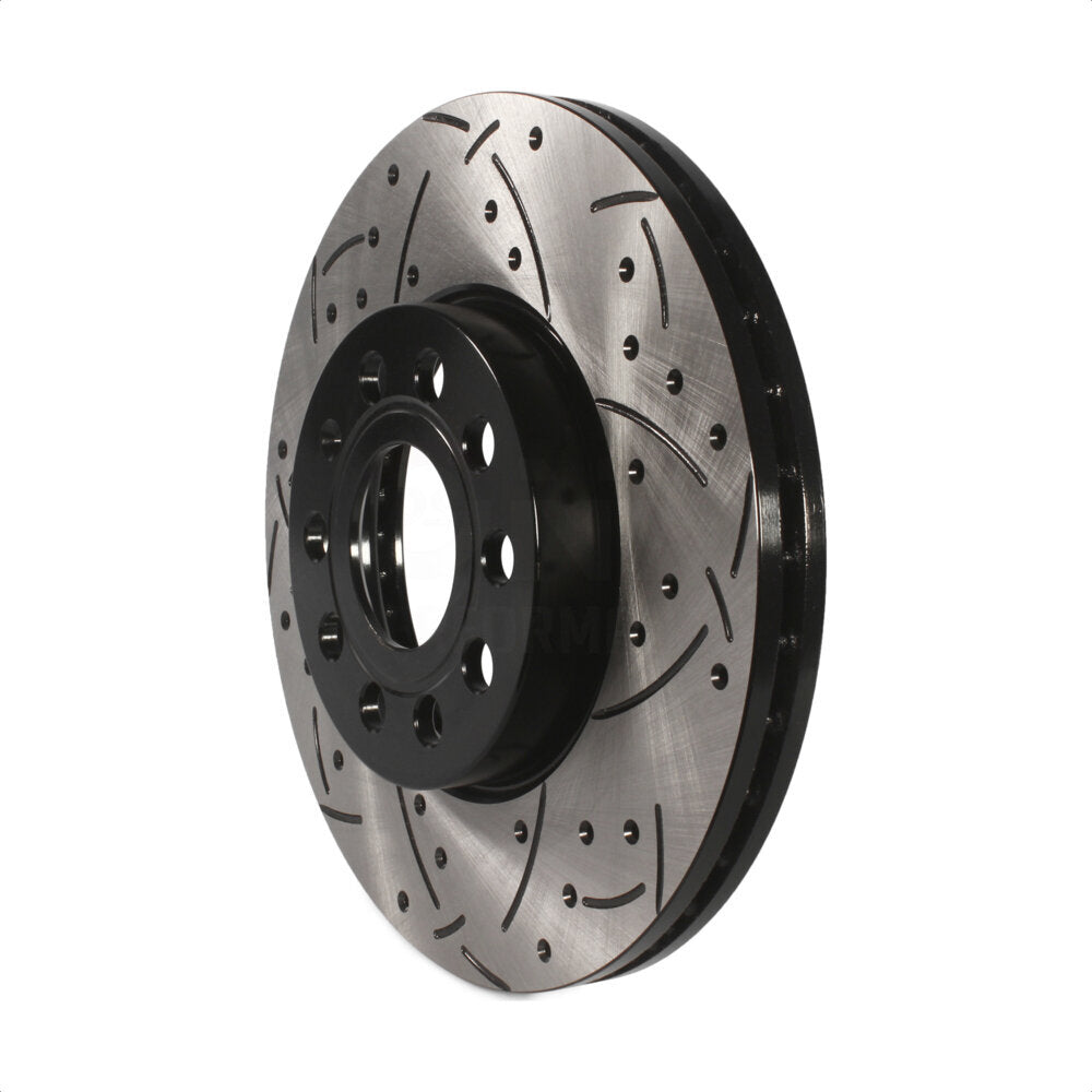 Front Disc Brake Rotor DS1-980456 For Volkswagen Jetta Beetle Audi Golf A3 Rabbit SportWagen Quattro Eos e-Golf GTI Taos