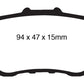 EBC 09-14 Acura TSX 2.4 Redstuff Rear Brake Pads
