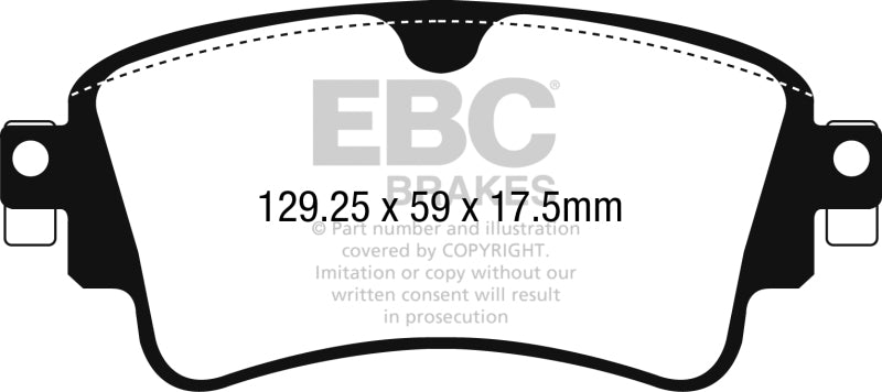EBC 2018+ Audi A4 Allroad Quattro 2.0L Turbo Ultimax2 Rear Brake Pads
