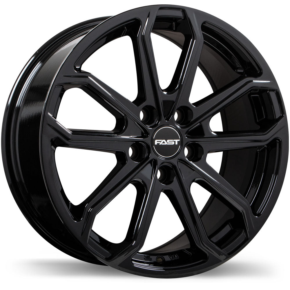 Fast Wheels Gloss Black Impression 18x8.0 5x114.3mm +35 60.1mm BLK