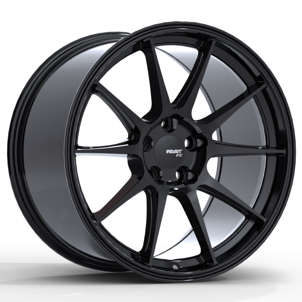 Fast Wheels Gloss Black FC08 18x10.5 5x115mm +38 72.6mm BLK