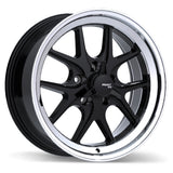 Fast Wheels Gloss Black with Machined Lip FC04V 17x8.0 5x114.3mm +0 70.3mm BLK / MCHL