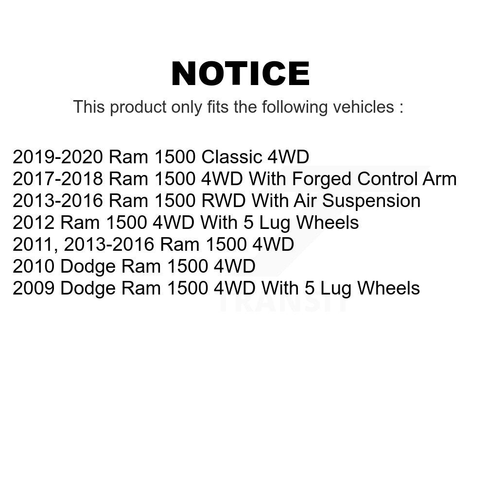 Front And Upper Suspension Control Arm Kit For Ram 1500 Dodge Classic K72-101060