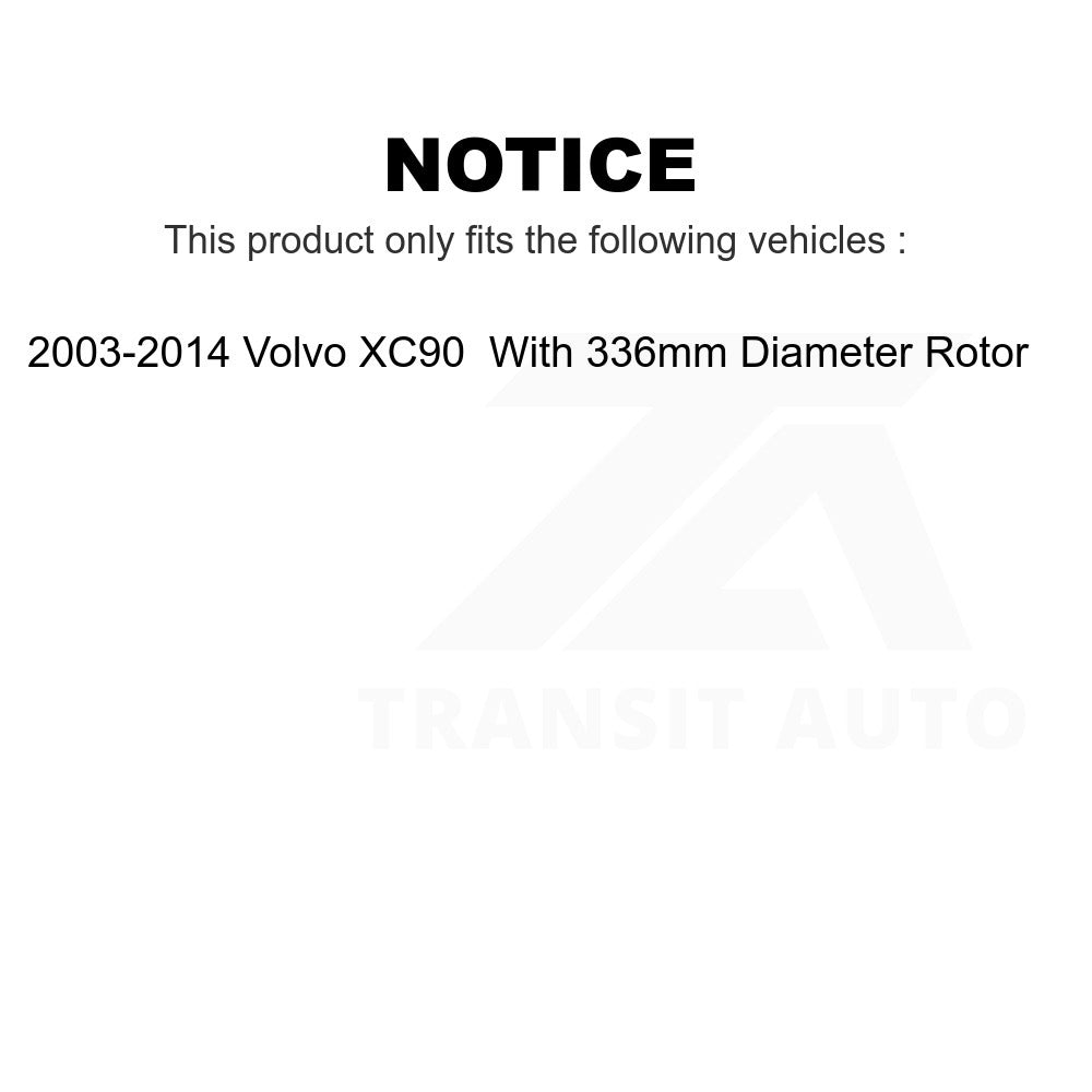 Front Ceramic Disc Brake Pads CMX-D1003 For 2003-2014 Volvo XC90 With 336mm Diameter Rotor