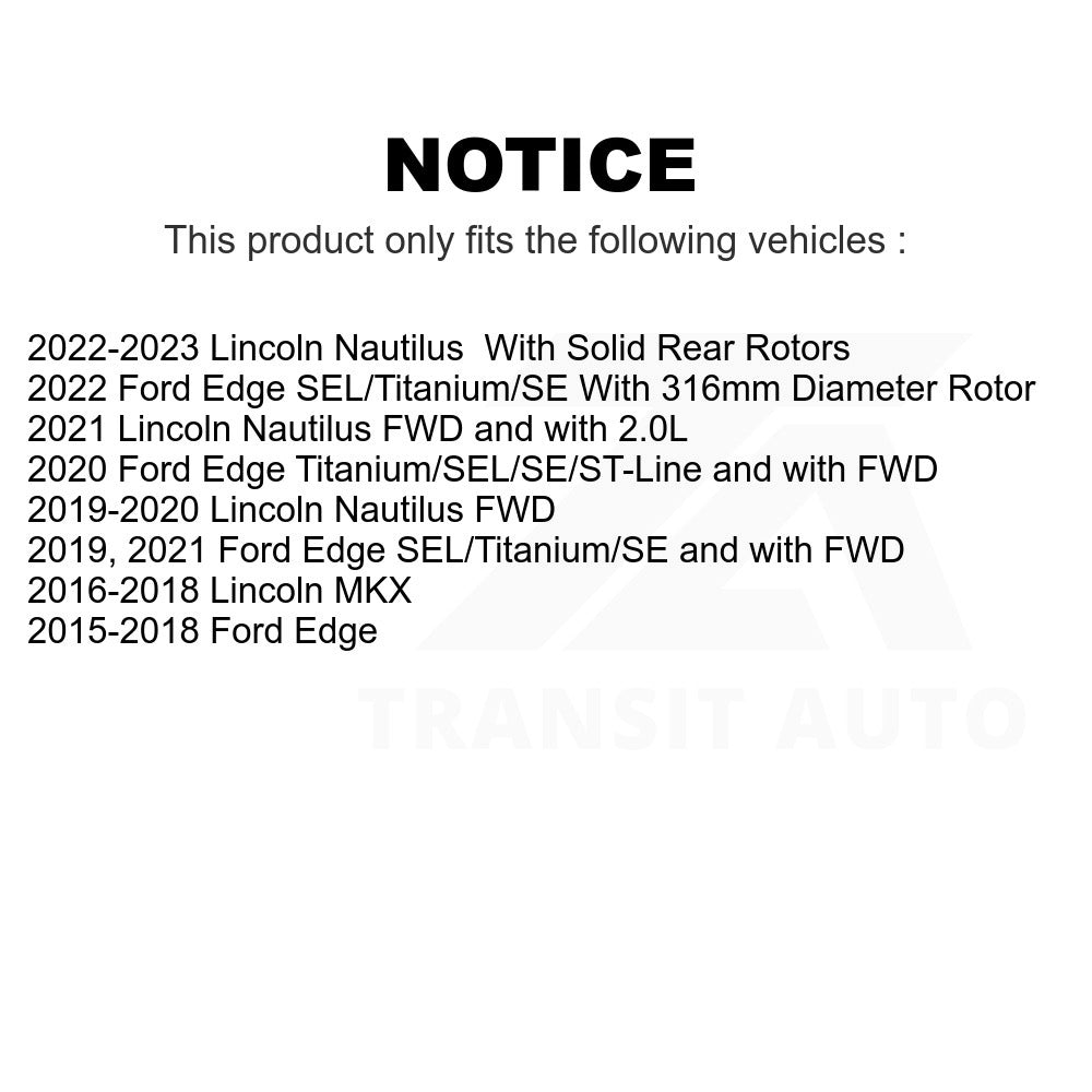 Front Ceramic Disc Brake Pads NWF-PRC1818 For Ford Edge Lincoln MKX Nautilus