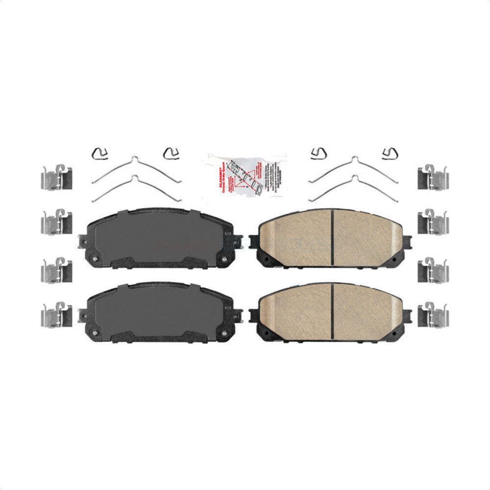 Front Ceramic Disc Brake Pads NWF-PRC1843 For 2014-2022 Jeep Cherokee With Dual Piston Caliper