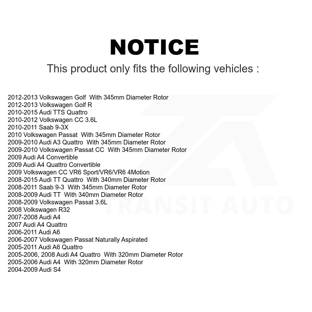 Front Ceramic Disc Brake Pads TEC-1111 For Audi Volkswagen A4 Quattro Passat CC A6 Golf Saab 9-3 S4 TT R R32 TTS A3 9-3X