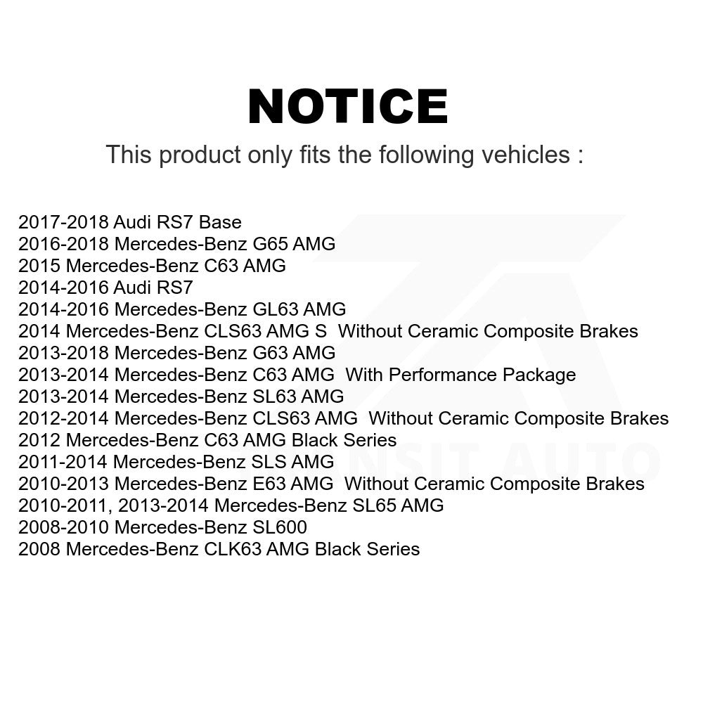 Front Ceramic Disc Brake Pads TEC-1291 For Mercedes-Benz G63 AMG Audi RS7 C63 E63 GL63 SLS CLS63 SL63 S G65 CLK63 SL65 SL600